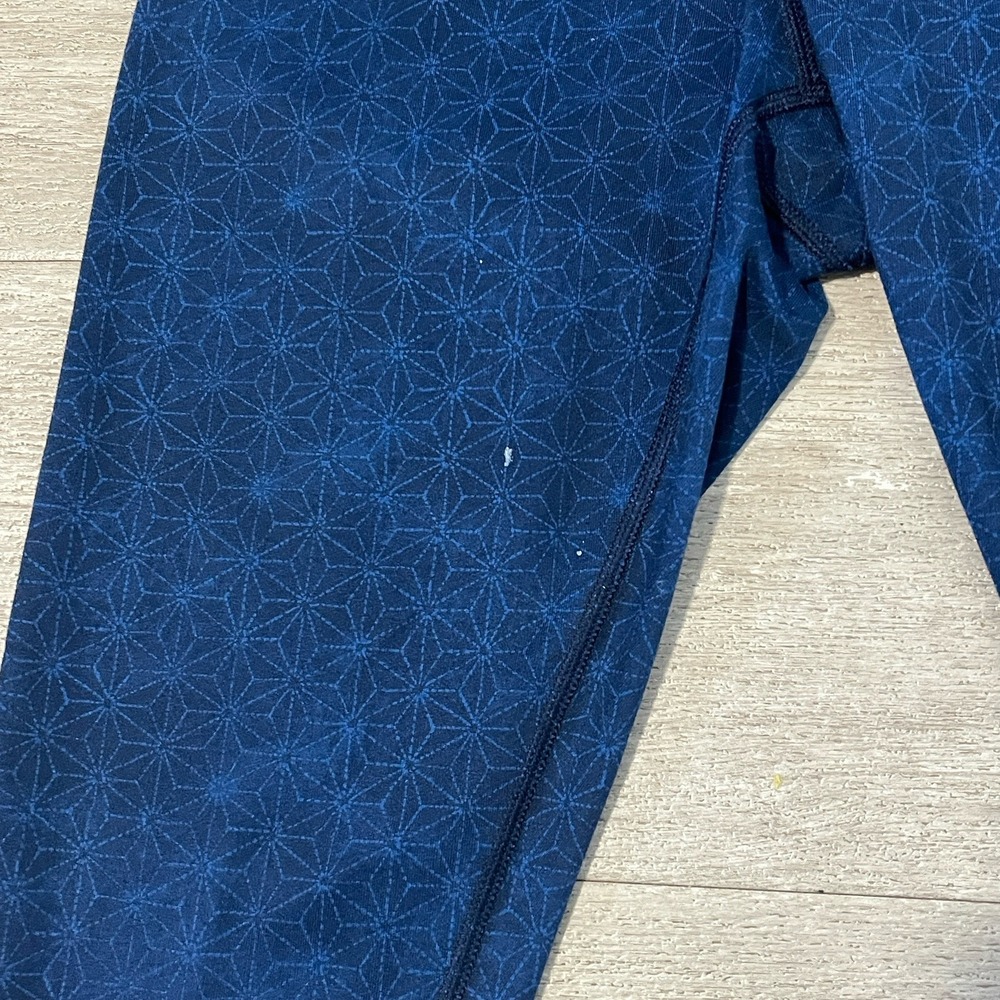 Lululemon Size 6 Wunder Under Leggings Foldover High Waist Full Length Blue Star - Picture 4 of 7